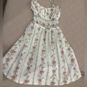 Forever 21 Kids Floral White Dress Small